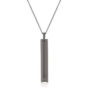 Komuso classic shift pendant necklace in matte slate